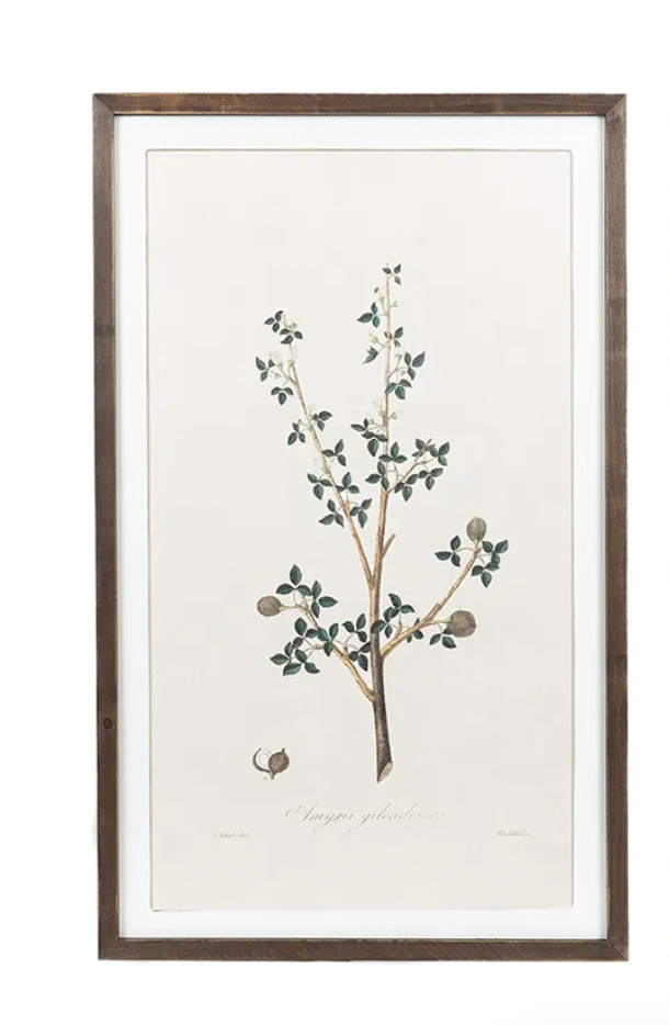 Reversible florals wood frame sign