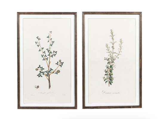 Reversible florals wood frame sign