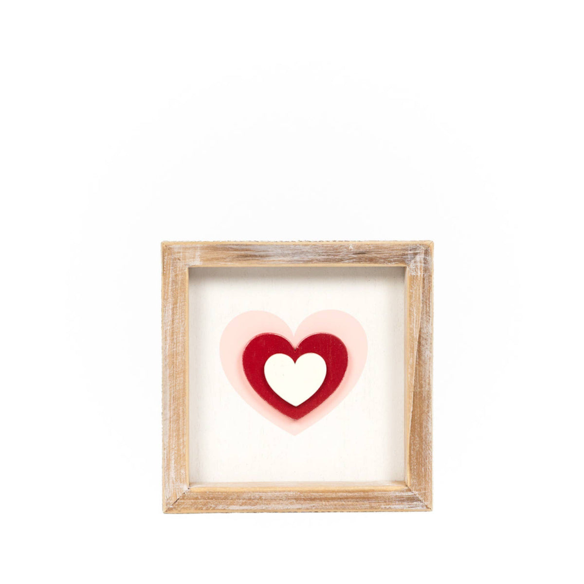 Wood Frame Sign 6" HEART CLOVER Valentine St Patrick - 21028